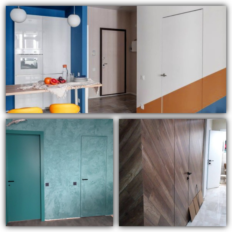 Примеры скрытых дверей которые мы установили