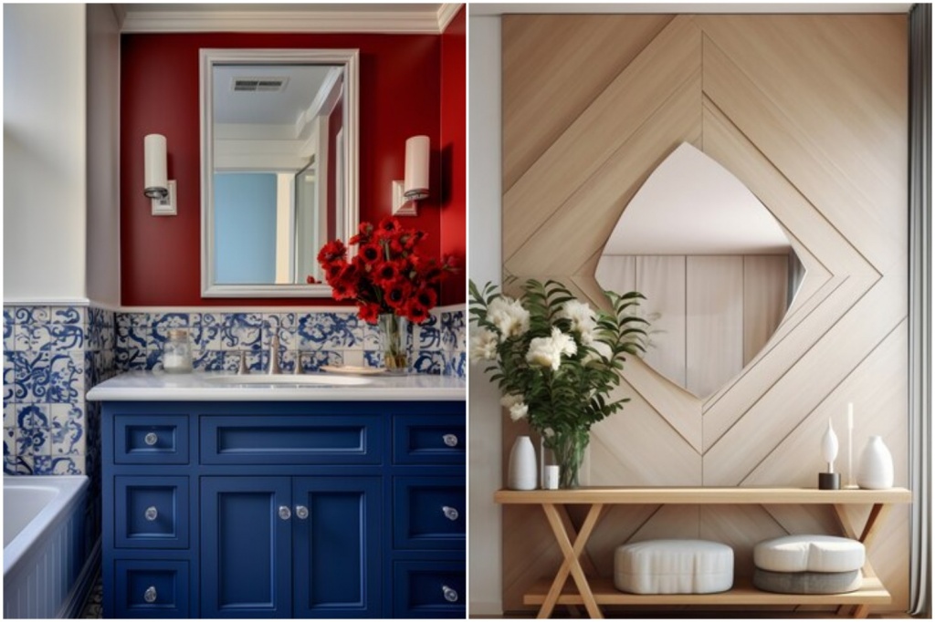 зеркало в рамке 